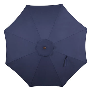 Tracy 9 ft. Classic MidCentury Scalloped Fringe Market Patio Umbrella